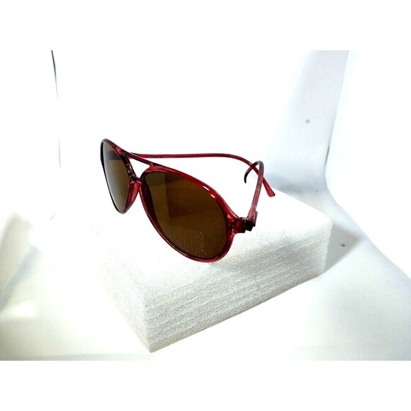 Flexlite Mens Women Red Aviator Sunglasses 50-20-127 Made in France - Picture 1 of 10